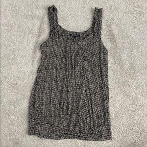 Daisy Fuentes Gray Smocked Sleeveless Tank